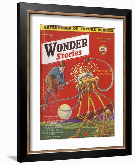 The Moon Era-Frank R Paul-Framed Art Print