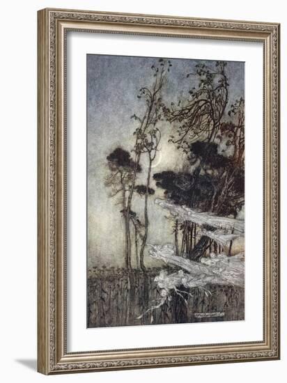 ..The Moon, Like to a Silver Bow New-Bent in Heaven-Arthur Rackham-Framed Giclee Print