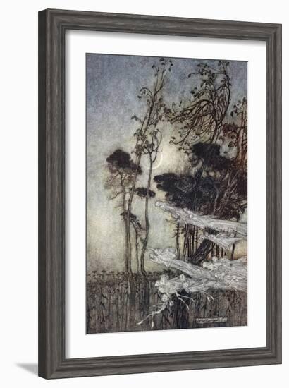 ..The Moon, Like to a Silver Bow New-Bent in Heaven-Arthur Rackham-Framed Giclee Print