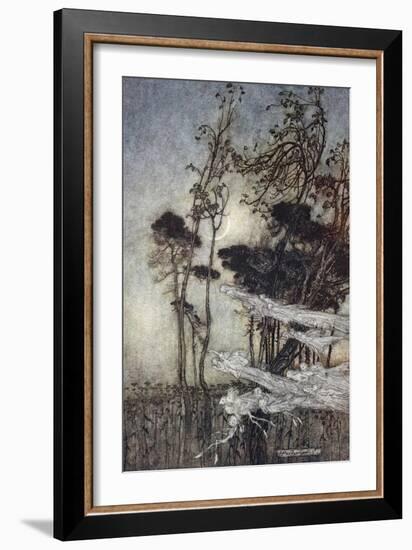 ..The Moon, Like to a Silver Bow New-Bent in Heaven-Arthur Rackham-Framed Giclee Print