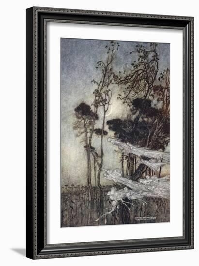 ..The Moon, Like to a Silver Bow New-Bent in Heaven-Arthur Rackham-Framed Giclee Print