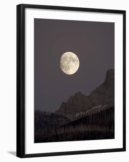 The Moon Rising, Glacier National Park, Montana, USA-James Hager-Framed Photographic Print