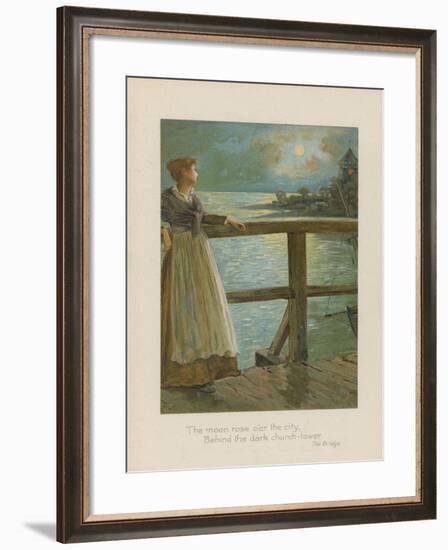 The Moon Rose over the City, Behind the Dark Church-Tower-Henry Marriott Paget-Framed Giclee Print