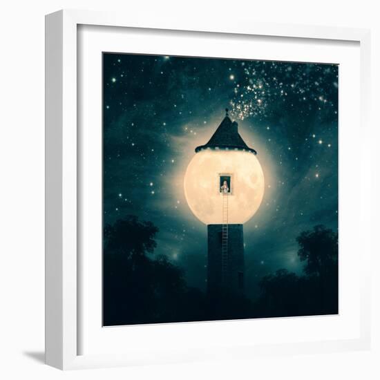 The Moon Tower-Paula Belle Flores-Framed Art Print