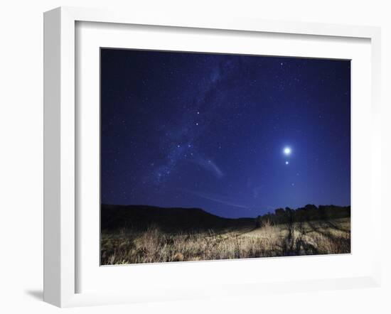 The Moon, Venus, Mars and Spica in a Quadruple Conjunction-Stocktrek Images-Framed Photographic Print