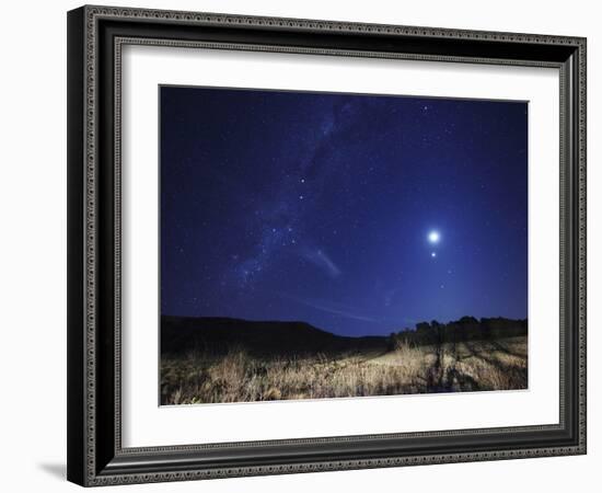 The Moon, Venus, Mars and Spica in a Quadruple Conjunction-Stocktrek Images-Framed Photographic Print