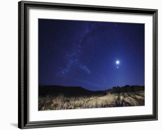 The Moon, Venus, Mars and Spica in a Quadruple Conjunction-Stocktrek Images-Framed Photographic Print