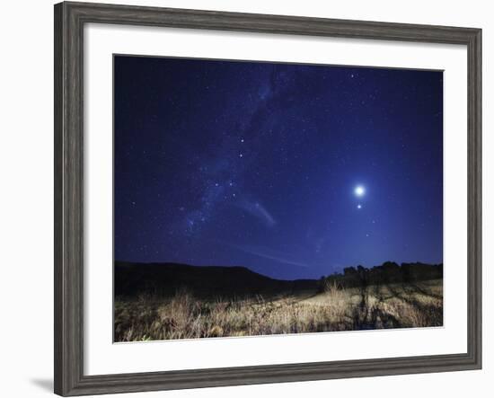 The Moon, Venus, Mars and Spica in a Quadruple Conjunction-Stocktrek Images-Framed Photographic Print