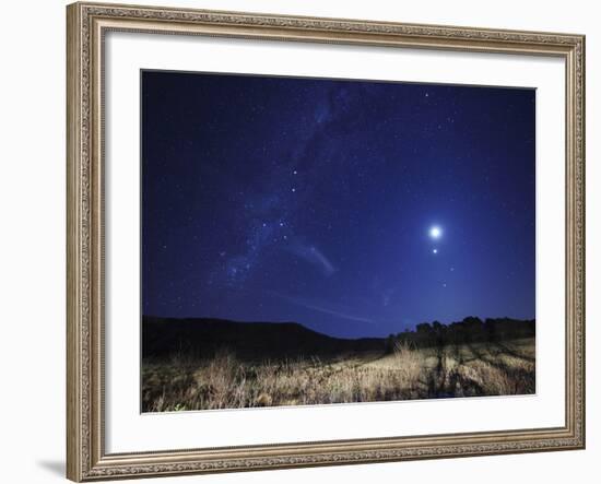 The Moon, Venus, Mars and Spica in a Quadruple Conjunction-Stocktrek Images-Framed Photographic Print