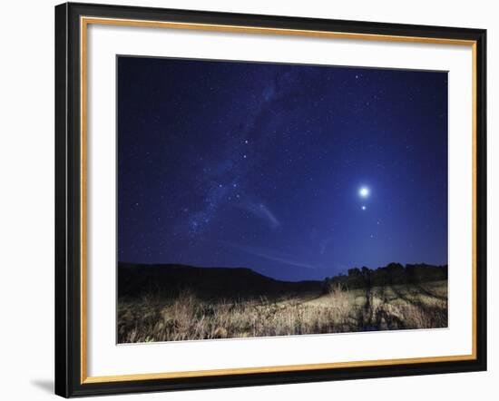 The Moon, Venus, Mars and Spica in a Quadruple Conjunction-Stocktrek Images-Framed Photographic Print