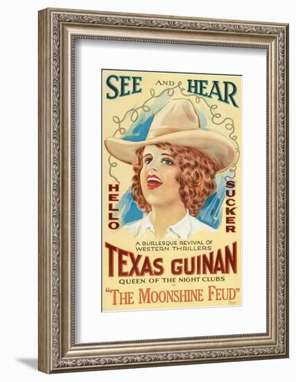 The Moonshine Feud, Texas Guinan, 1920-null-Framed Photo