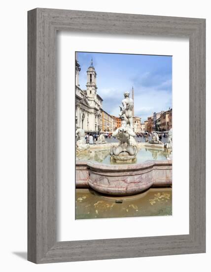 The Moor Fountain (Fontana Del Moro), Piazza Navona, UNESCO World Heritage Site, Rome, Lazio-Nico Tondini-Framed Photographic Print