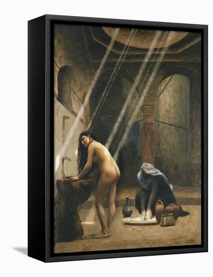 The Moorish Bath (Woman in a Turkish Bath); Un Bain Maure (Femme Turque Au Bain), C.1889-Jean Leon Gerome-Framed Premier Image Canvas