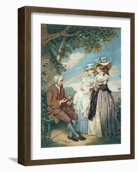 The Moralist, 1787 (Hand Coloured Stipple Engraving)-John Raphael Smith-Framed Giclee Print