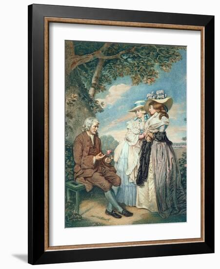 The Moralist, 1787 (Hand Coloured Stipple Engraving)-John Raphael Smith-Framed Giclee Print