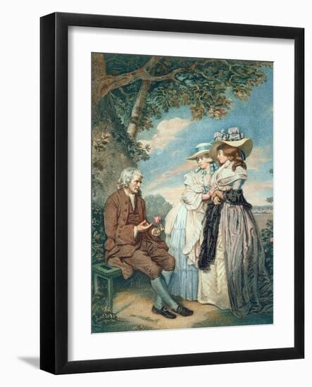 The Moralist, 1787 (Hand Coloured Stipple Engraving)-John Raphael Smith-Framed Giclee Print