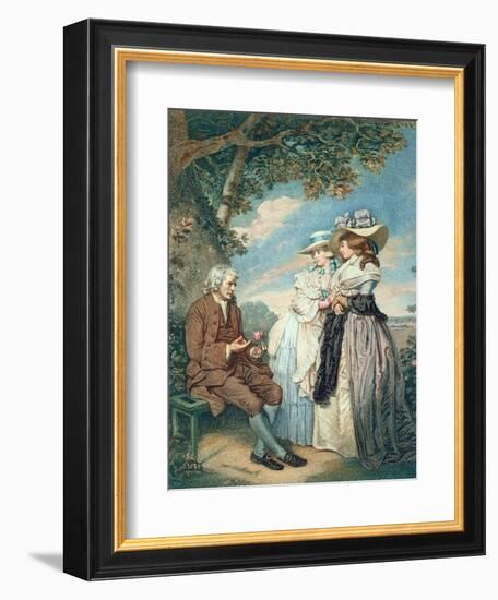 The Moralist, 1787 (Hand Coloured Stipple Engraving)-John Raphael Smith-Framed Premium Giclee Print