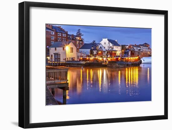 The Moran Tugboats on the Portsmouth, New Hampshire Waterfront-Jerry & Marcy Monkman-Framed Photographic Print