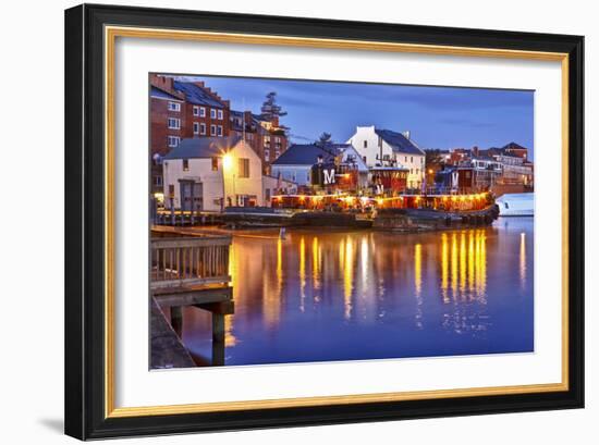 The Moran Tugboats on the Portsmouth, New Hampshire Waterfront-Jerry & Marcy Monkman-Framed Photographic Print