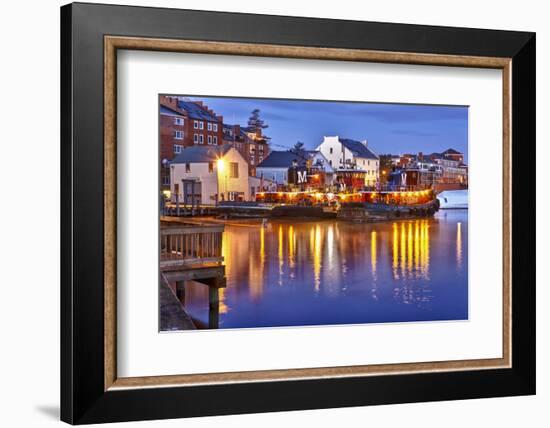 The Moran Tugboats on the Portsmouth, New Hampshire Waterfront-Jerry & Marcy Monkman-Framed Photographic Print