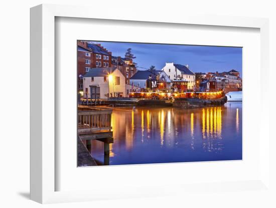 The Moran Tugboats on the Portsmouth, New Hampshire Waterfront-Jerry & Marcy Monkman-Framed Photographic Print