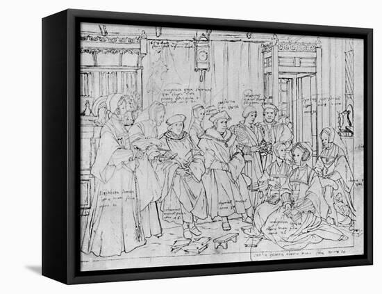 'The More Family, from the Sketch by Holbein at Basle Museum', 1527, (1903)-Hans Holbein the Younger-Framed Premier Image Canvas