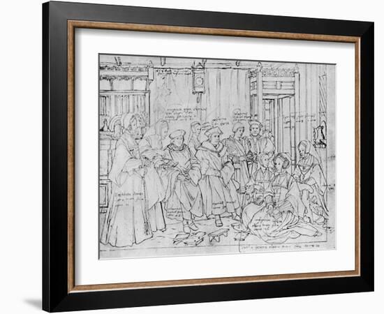 'The More Family, from the Sketch by Holbein at Basle Museum', 1527, (1903)-Hans Holbein the Younger-Framed Giclee Print