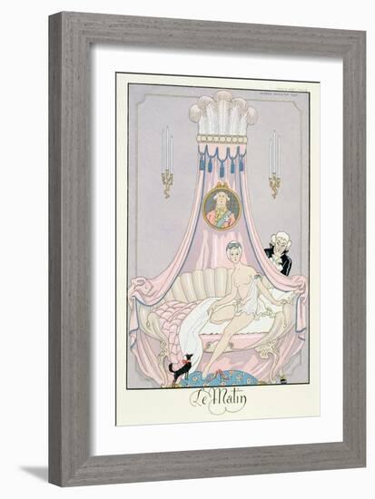 The Morning, 1925 (Pochoir Print)-Georges Barbier-Framed Giclee Print