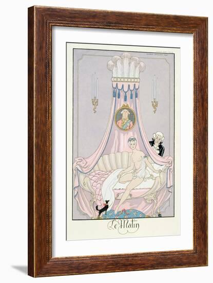 The Morning, 1925 (Pochoir Print)-Georges Barbier-Framed Giclee Print