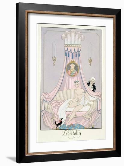 The Morning, 1925 (Pochoir Print)-Georges Barbier-Framed Giclee Print