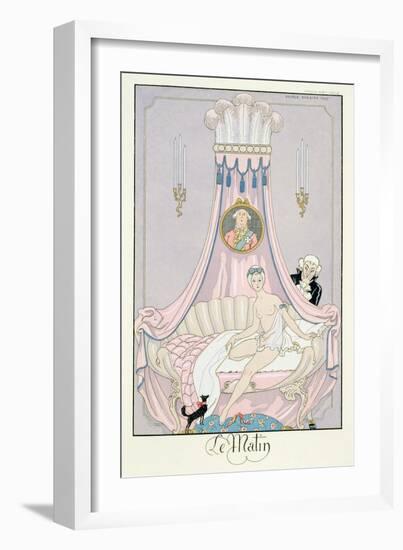 The Morning, 1925 (Pochoir Print)-Georges Barbier-Framed Giclee Print