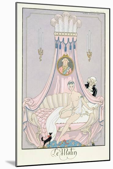 The Morning, 1925 (Pochoir Print)-Georges Barbier-Mounted Giclee Print