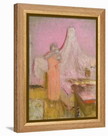 The Morning Cup of Tea. La Tasse De the Du Matin-Edouard Vuillard-Framed Premier Image Canvas