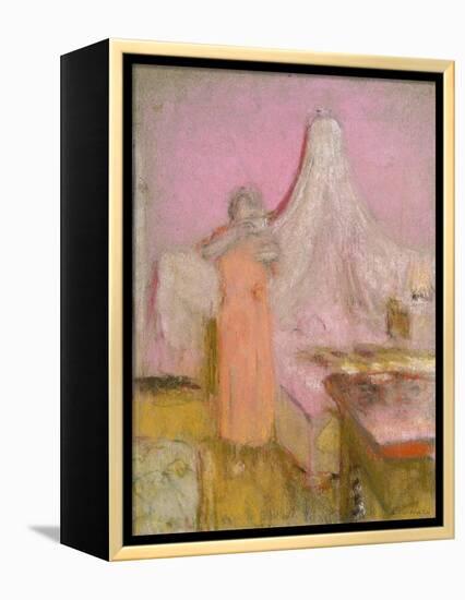 The Morning Cup of Tea. La Tasse De the Du Matin-Edouard Vuillard-Framed Premier Image Canvas