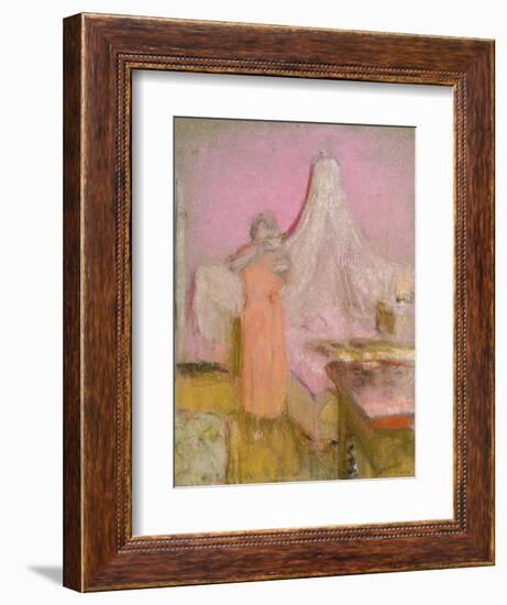 The Morning Cup of Tea. La Tasse De the Du Matin-Edouard Vuillard-Framed Giclee Print