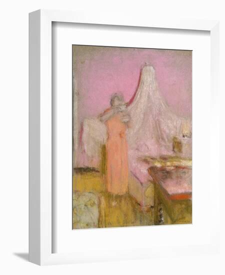 The Morning Cup of Tea. La Tasse De the Du Matin-Edouard Vuillard-Framed Giclee Print