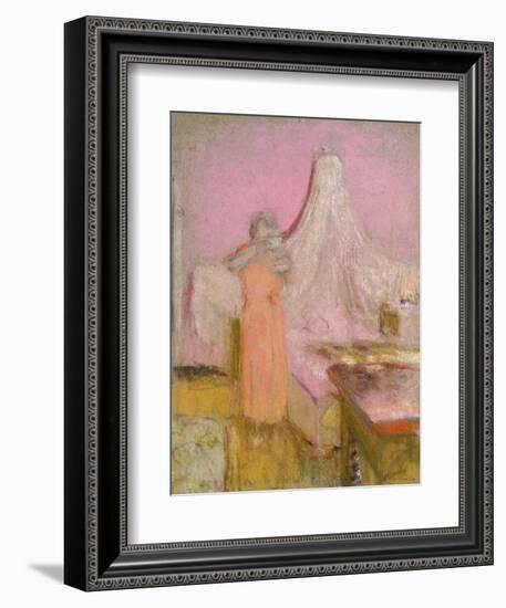 The Morning Cup of Tea. La Tasse De the Du Matin-Edouard Vuillard-Framed Giclee Print