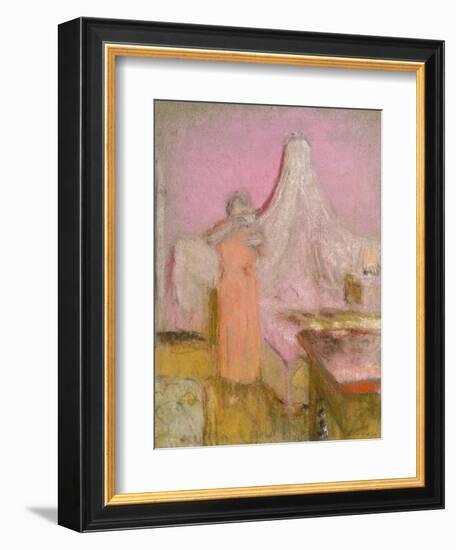 The Morning Cup of Tea. La Tasse De the Du Matin-Edouard Vuillard-Framed Giclee Print