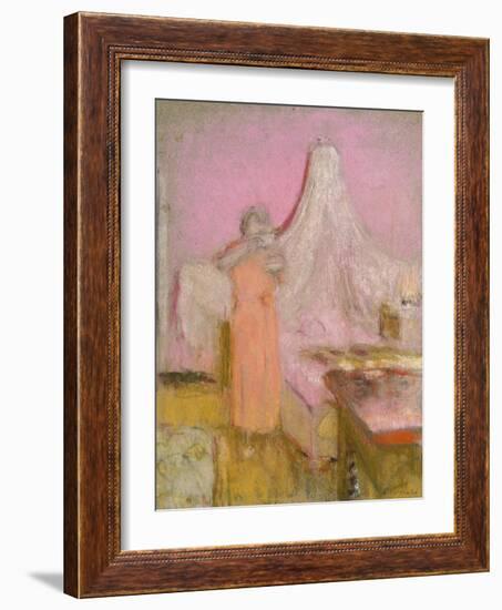 The Morning Cup of Tea. La Tasse De the Du Matin-Edouard Vuillard-Framed Giclee Print