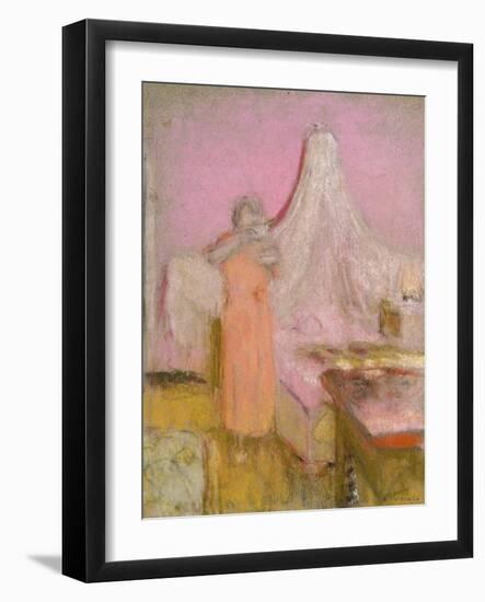 The Morning Cup of Tea. La Tasse De the Du Matin-Edouard Vuillard-Framed Giclee Print