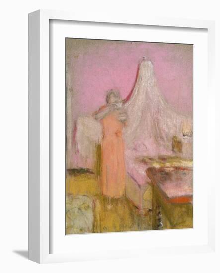 The Morning Cup of Tea. La Tasse De the Du Matin-Edouard Vuillard-Framed Giclee Print