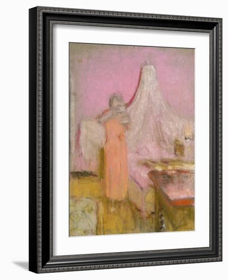 The Morning Cup of Tea. La Tasse De the Du Matin-Edouard Vuillard-Framed Giclee Print