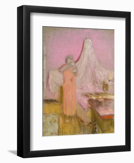 The Morning Cup of Tea. La Tasse De the Du Matin-Edouard Vuillard-Framed Premium Giclee Print