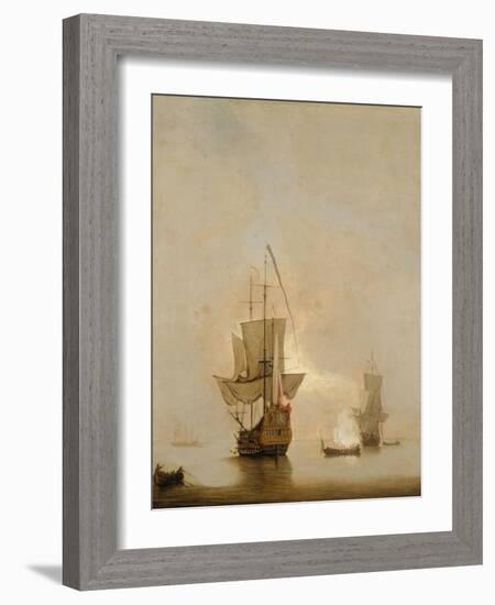 The Morning Gun-Peter Monamy-Framed Giclee Print