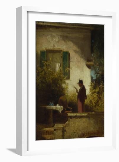 The Morning Paper, about 1850/55-Carl Spitzweg-Framed Giclee Print