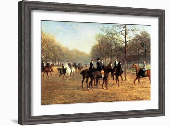 The Morning Ride, Rotten Row, Hyde Park, 1894-Heywood Hardy-Framed Giclee Print