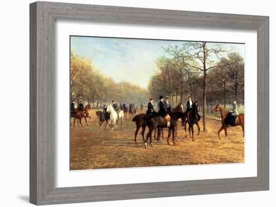 The Morning Ride, Rotten Row, Hyde Park, 1894-Heywood Hardy-Framed Giclee Print