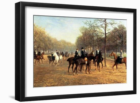 The Morning Ride, Rotten Row, Hyde Park, 1894-Heywood Hardy-Framed Giclee Print