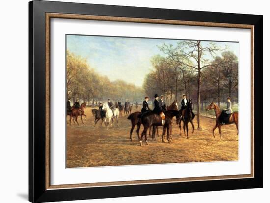 The Morning Ride, Rotten Row, Hyde Park, 1894-Heywood Hardy-Framed Giclee Print