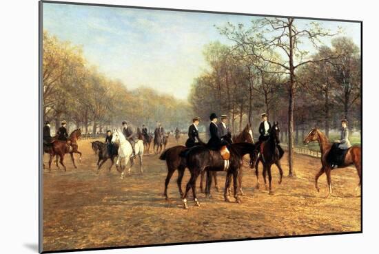 The Morning Ride, Rotten Row, Hyde Park, 1894-Heywood Hardy-Mounted Giclee Print